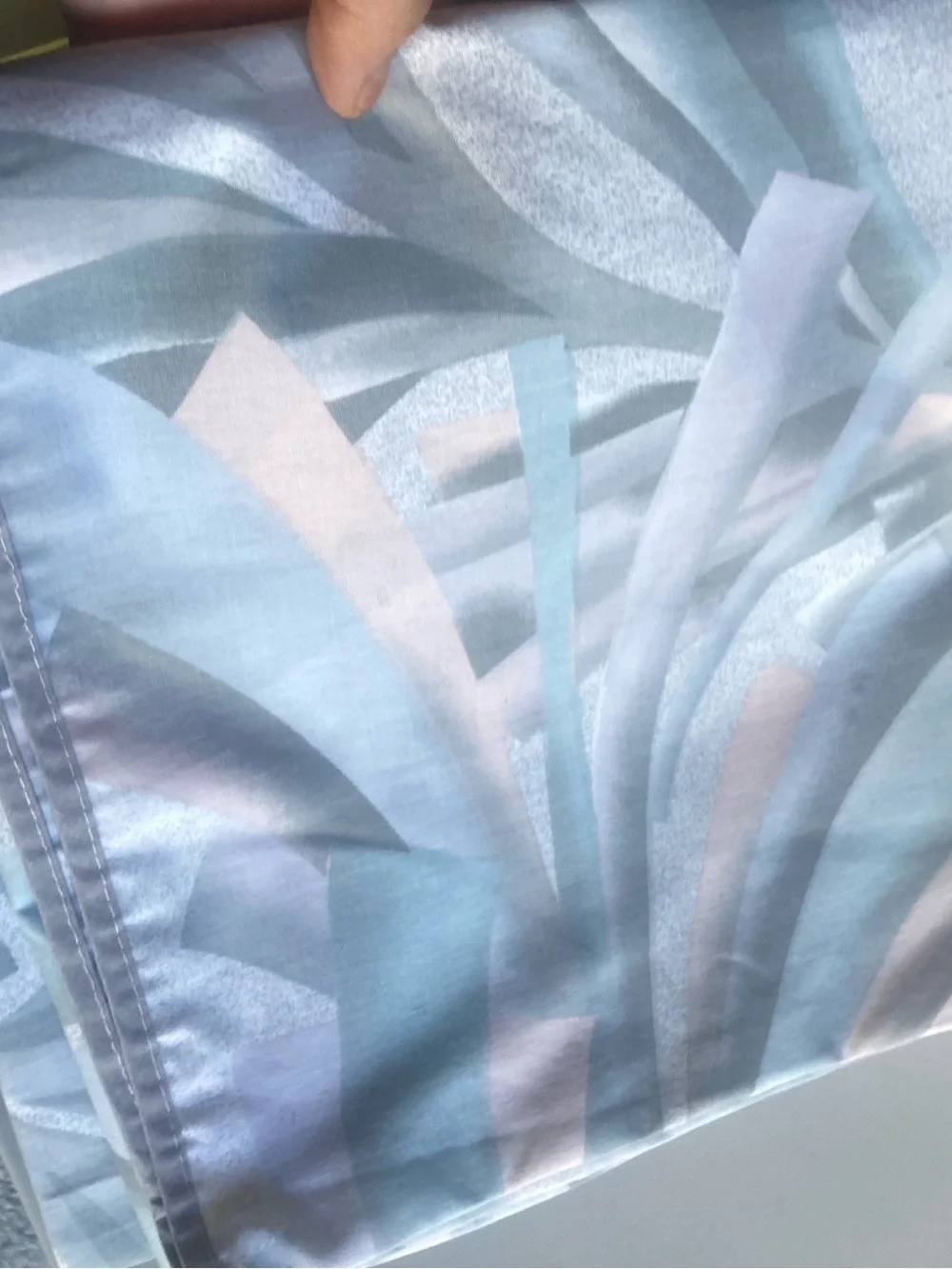 2 Handmade Post Modern King pillowcases 80’s art deco blue white pink vintage